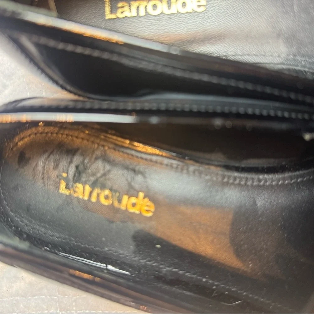 Larroudé‎ Katherine Black Patent Loafers Size 6